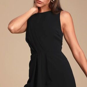 NWT Lulus Black Pleated Sleeveless Romper.